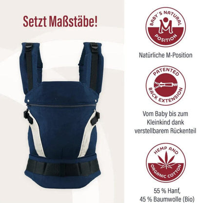 Ergonomische Babytrage bis 20kg – Atmungsaktiv, Gepolstert & Mit Taschen