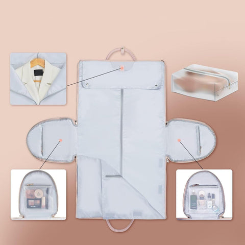 Reisetasche mit Anzugtasche und Trolley-Lasche – 52 x 31,7 x 25,5 cm