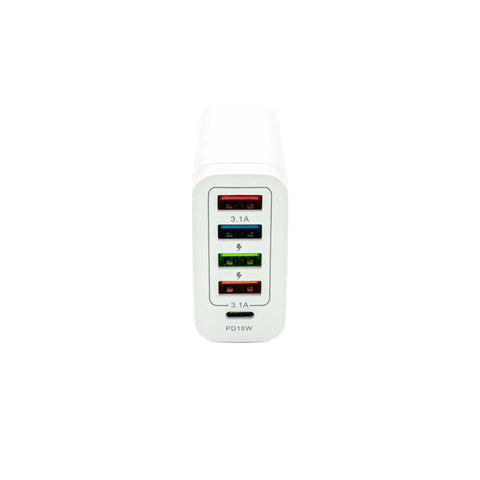 Fast Charger 5-Port – 48W, 4x USB-A & 1x USB-C Schnellladeadapter