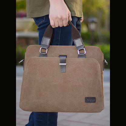 Laptoptasche aus Canvas mit gepolstertem Innenfach