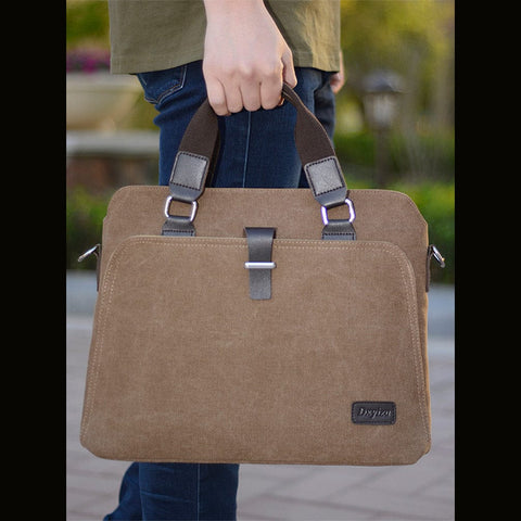 Laptoptasche aus Canvas mit gepolstertem Innenfach