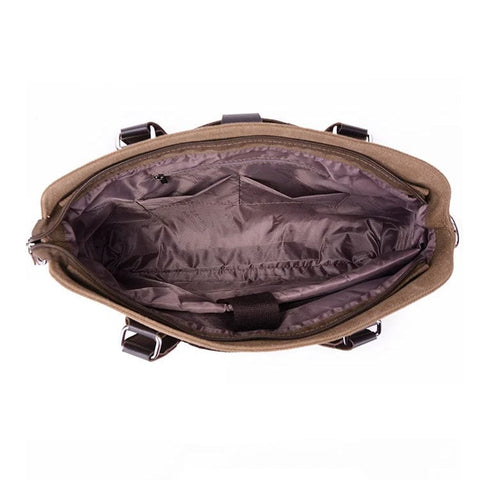 Laptoptasche aus Canvas mit gepolstertem Innenfach