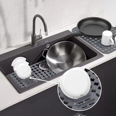 Silikon Spülenmatte 40x29cm – Hitzebeständig, Noppenstruktur & Zuschneidbar