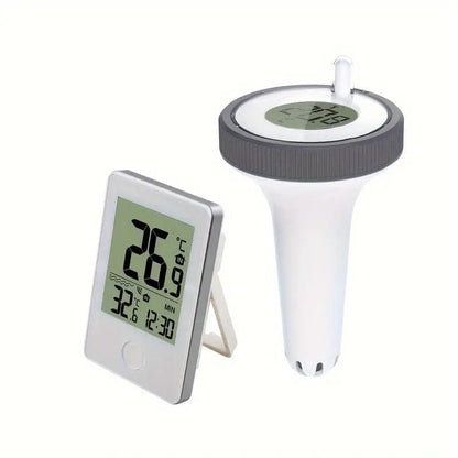 Digitaler Pool-Thermometer – Wasser & Aussentemperatur, Wasserdicht & Mit Display