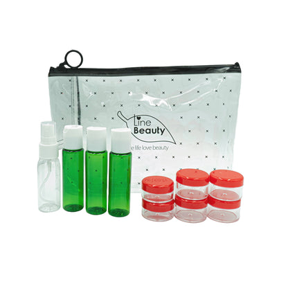 Reiseflaschen-Set 200ml – 7-teilig, Auslaufsicher Für Shampoo, Duschgel & Co.