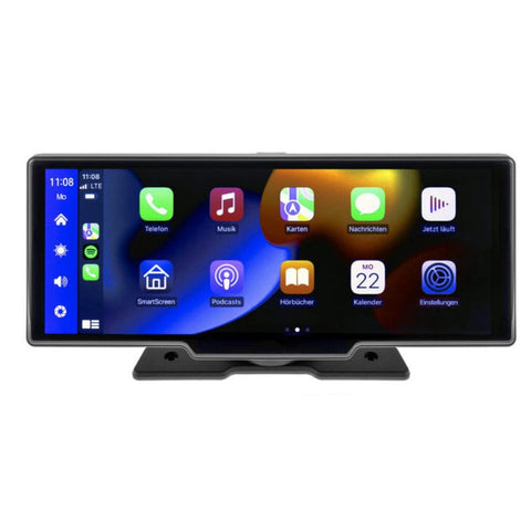 Dashcam mit Carplay 9,8 Zoll – CarPlay & Android Auto, Inkl. Rückfahrkamera