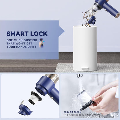 Mini Handstaubsauger kabellos – 120W mit 5 Aufsätzen