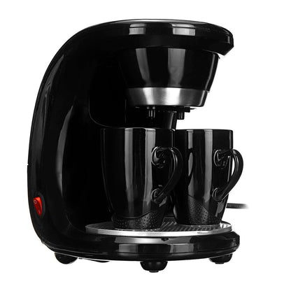 Mini Filterkaffeemaschine für 2 Tassen – mit Dauerfilter und Keramiktassen