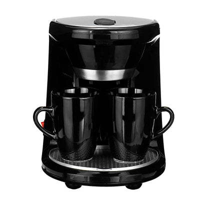 Mini Filterkaffeemaschine für 2 Tassen – mit Dauerfilter und Keramiktassen