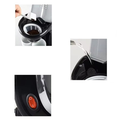 Mini Filterkaffeemaschine für 2 Tassen – mit Dauerfilter und Keramiktassen