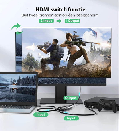 HDMI-Switcher 2-in-1 – 4K, verlustfreie Übertragung