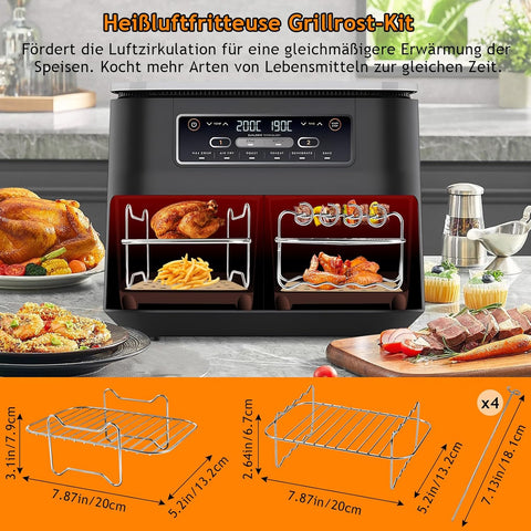 Airfryer Zubehör-Set – mit Formen & Grillzange