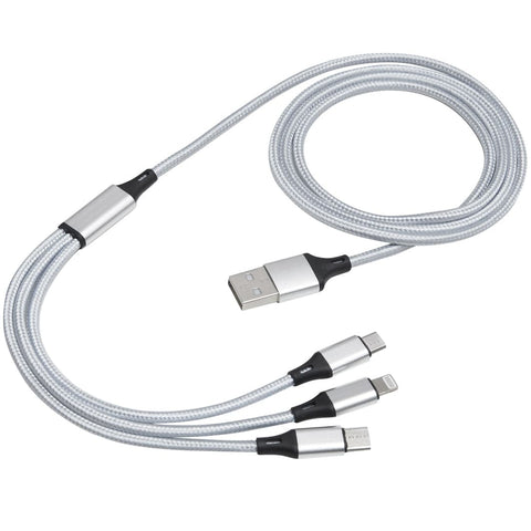 Charge Distance Ladekabel 3-in-1 – USB-C, Micro-USB & Lightning, 120 cm