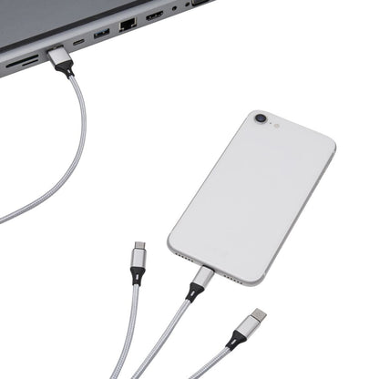 Charge Distance Ladekabel 3-in-1 – USB-C, Micro-USB & Lightning, 120 cm