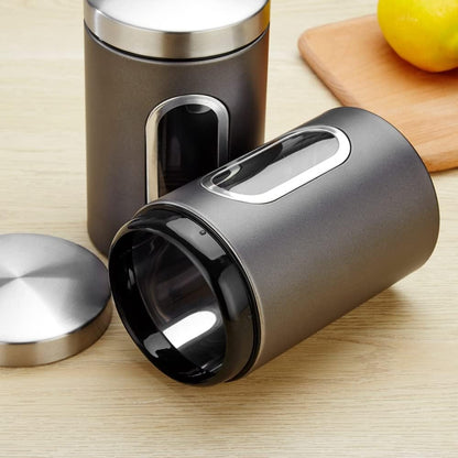 Kaffeedose – 17 cm, luftdicht für frisches Kaffeepulver & Bohnen