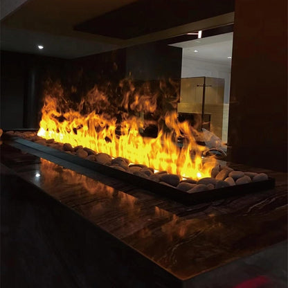 Elektrokamin 3D – 124 cm, realistisches Flammenbild & Fernbedienung