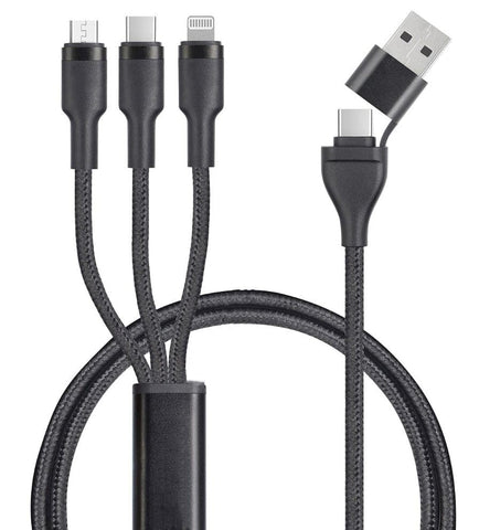 3-in-1 Ladekabel – USB-C, Micro-USB & Lightning