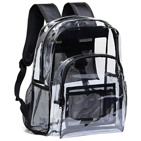 Transparenter Rucksack aus PVC – 40 x 20 x 32 cm, wasserabweisend