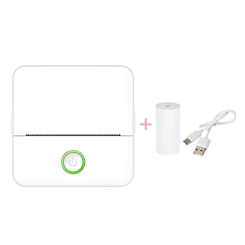Tragbarer Mini-Drucker – Bluetooth, 800mAh, mit 5 Papierrollen