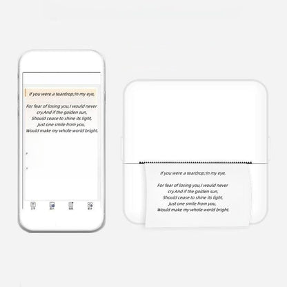 Tragbarer Mini-Drucker – Bluetooth, 800mAh, mit 5 Papierrollen