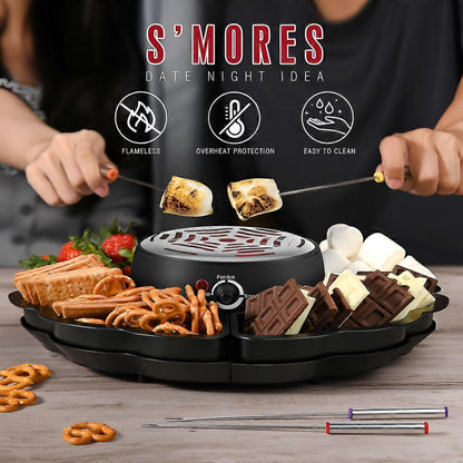 2-in-1 S'mores-Maker – Marshmallow-Röster & Schokoladenfondue, flammenlos