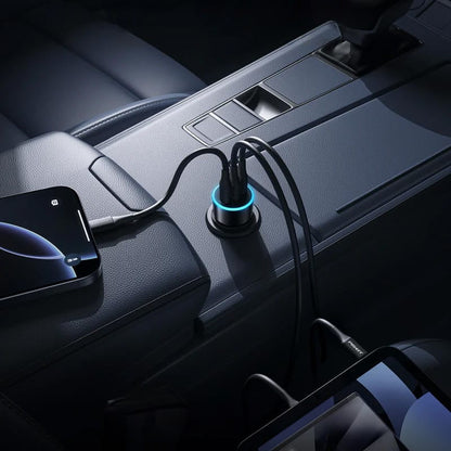 Fast Car Charger 165W – 2x USB-C & 1x USB-A, 3 Geräte gleichzeitig