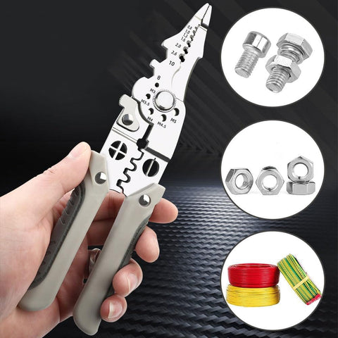 Multifunktionale Crimp und Abisolierzange DQ02