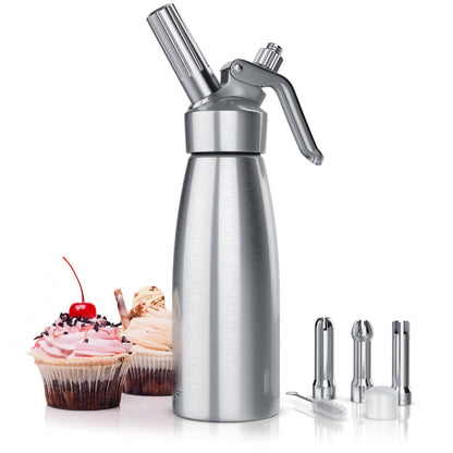 Sahnespender 500 ml – Edelstahl, für Schlagsahne, Mousse & Desserts