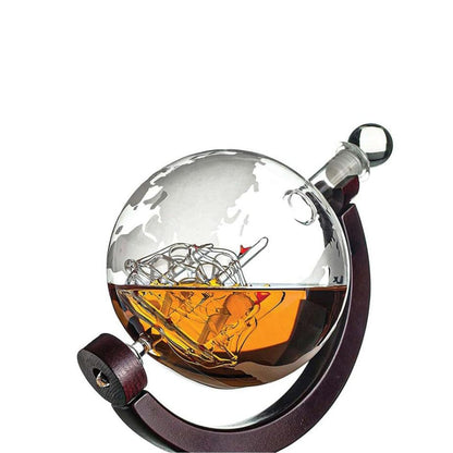 Globus Decanter Set – 850 ml Karaffe & Gläser für Whisky & Spirituosen