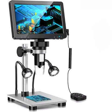 Digitales Mikroskop – 12MP, LED-Beleuchtung, Display, 10–40 mm Fokus