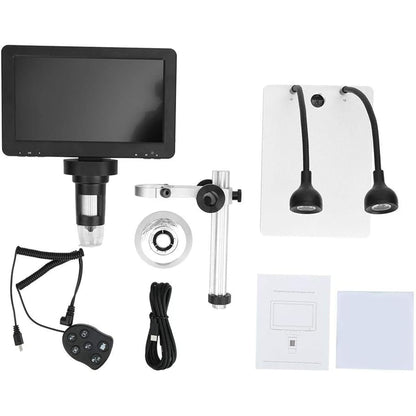 Digitales Mikroskop – 12MP, LED-Beleuchtung, Display, 10–40 mm Fokus