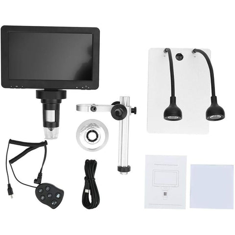 Digitales Mikroskop – 12MP, LED-Beleuchtung, Display, 10–40 mm Fokus