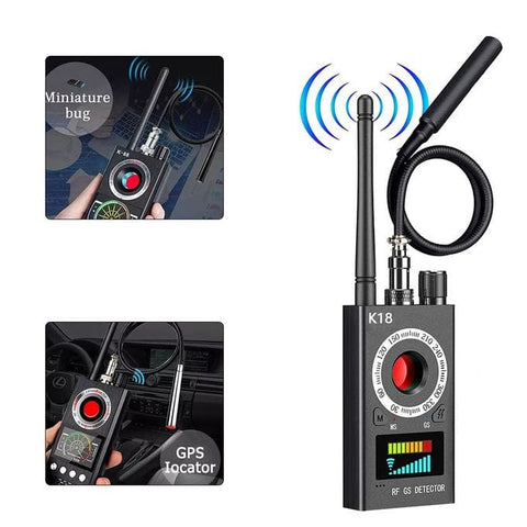 Wanzen Detektor K18 – GPS & Signaldetektor, 1 MHz–8000 MHz, 8–10h Akku
