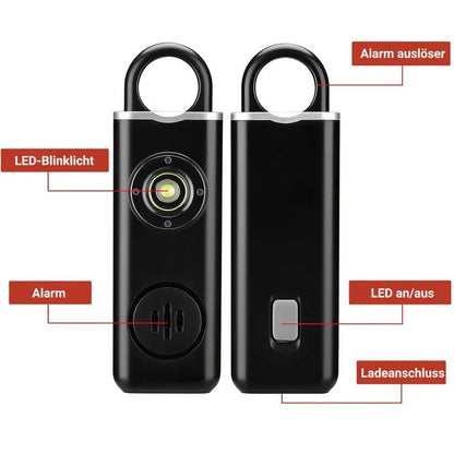 Personenschutzgerät – mit Alarm & LED-Warnlicht, kompakt & tragbar