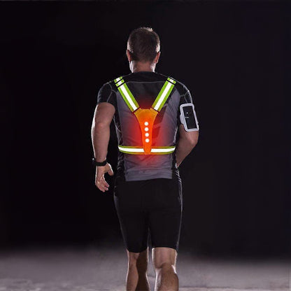 Reflektierende Weste mit LED – 3 Lichtmodi, leicht & atmungsaktiv