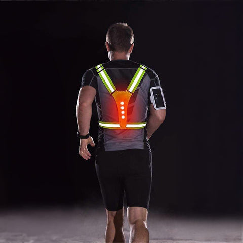 Reflektierende Weste mit LED – 3 Lichtmodi, leicht & atmungsaktiv