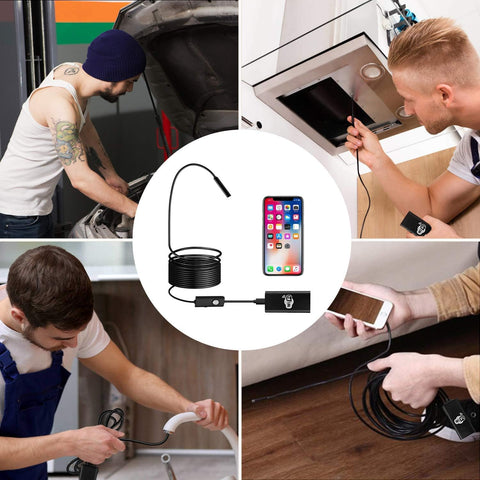 WiFi Endoskopkamera HD720P – flexibel, LED, für Android & iOS