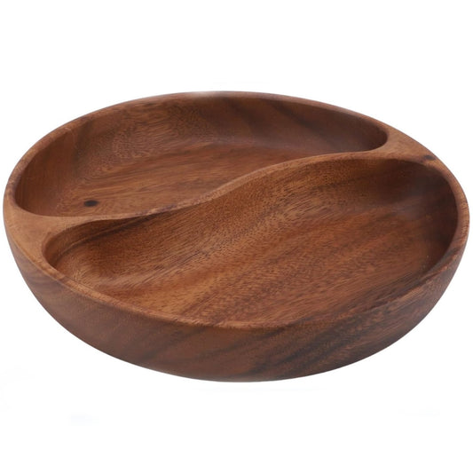 Rustikale Servierplatte aus Holz – Ø25 cm für Käse, Snacks & mehr