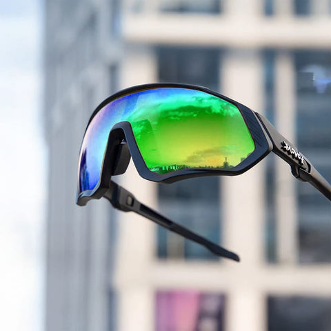 Kapvoe Sport Sonnenbrille – polarisiert, mit Ersatzglas & Kurzsichtigkeitsrahmen