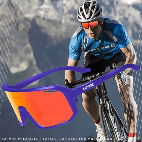 Kapvoe Sport Sonnenbrille – polarisiert, mit Ersatzglas & Kurzsichtigkeitsrahmen