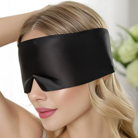 Schlafmaske aus Seide – lichtdicht, für zuhause, Reisen & Flugzeug