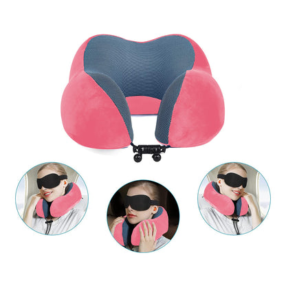 Reisekissen Komfort Set – Nackenkissen, Schlafmaske & Ohrstöpsel
