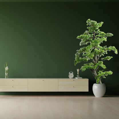 Kunst Bonsai Baum – 160 cm, pflegeleicht, asiatisches Design mit Topf