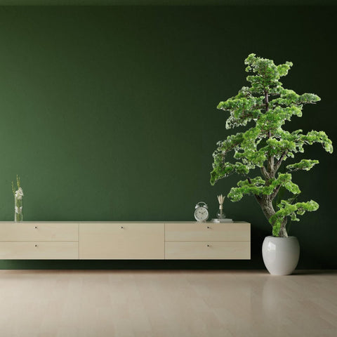 Kunst Bonsai Baum – 160 cm, pflegeleicht, asiatisches Design mit Topf