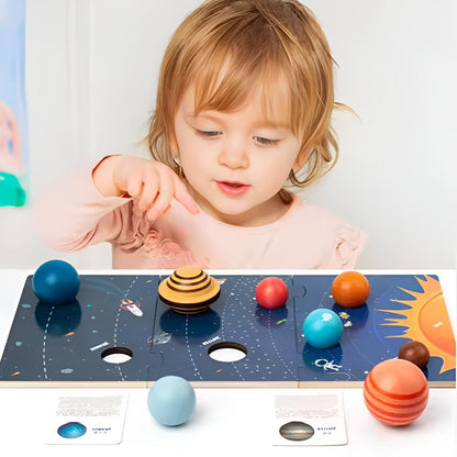 Planeten Puzzle – Lernspielzeug für Kinder, Sonnensystem, Formen & Farben
