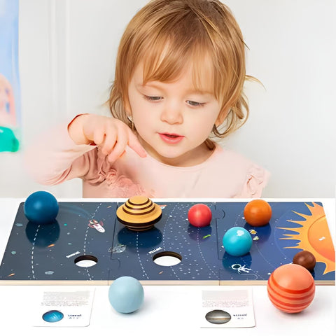 Planeten Puzzle – Lernspielzeug für Kinder, Sonnensystem, Formen & Farben