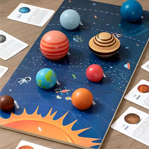 Planeten Puzzle – Lernspielzeug für Kinder, Sonnensystem, Formen & Farben