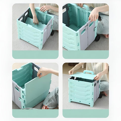 Faltbarer Einkaufstrolley – 26,5 x 31 x 35 cm, kompakt & platzsparend