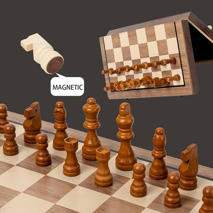 Magnetisches Schachspiel-Set Kasparov – 32 Figuren & 24 Spielsteine, edel & reisefest