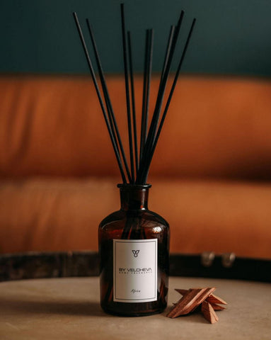 By Velcheva Raumduft Mikado Africa – 125 ml, Kardamom, Leder & Oud